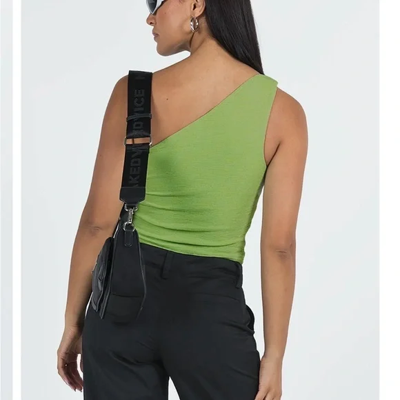 Princess Polly - Moda one shoulder top green - Picture 2 of 5